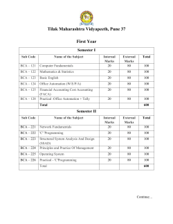 the structure of programme - Tilak Maharashtra Vidyapeeth