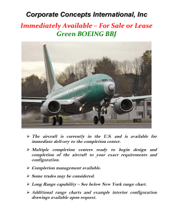Boeing BBJ - Corporate Concepts International