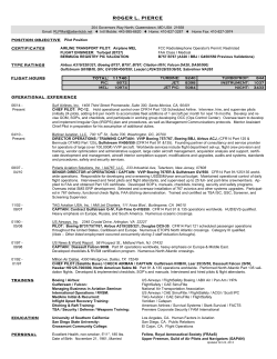 2014 10 15 Pierce, Roger - CV Resume