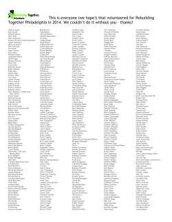 list of the individuals that volunteered with Rebuilding Together