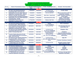 (INCLUDING BAI CALENDAR) – Revised 02-08-2014