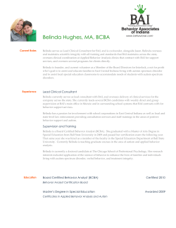 Belinda BIO - Behavior Associates of Indiana