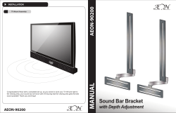 AEON-90200 M ANU AL Sound Bar Bracket with