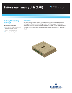Battery Asymmetry Unit (BAU)