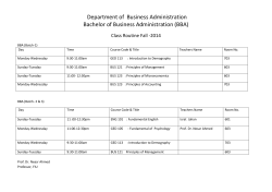 Class-Routine for Fall-2014 - Fareast International University