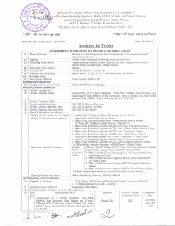 Invitation for Tender