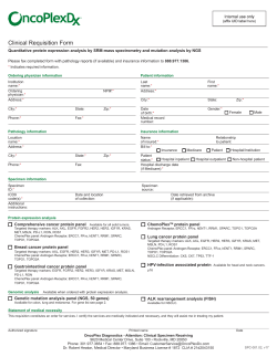 Clinical Test Requisition Form