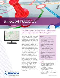 Simoco Xd TRACX AVL Brochure - US