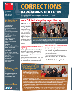 Corrections - Civil Service Bargaining Bulletin: March 2014