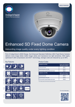 Enhanced SD Fixed Dome Camera - 9000 Range