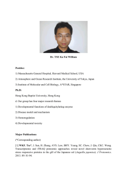Dr. TSE Ka Fai William Postdoc