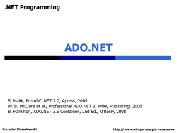 ADO.NET Lecture