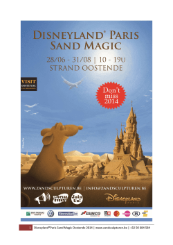 Disneyland Paris Sand Magic NL - Zandsculptuurfestival Oostende