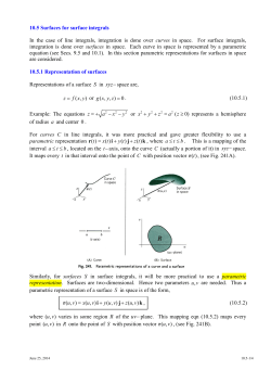 Surfaces for surface integrals