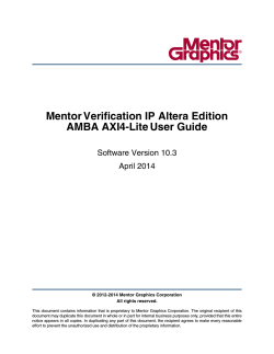 AMBA AXI4-Lite User Guide