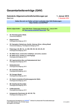 Gesamtarbeitsverträge (GAV)