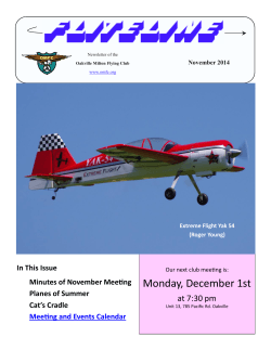 Monday, December 1st - Oakville Milton Flying Club
