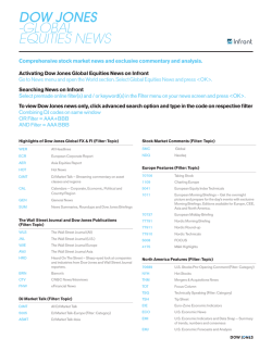 DOW JONES -GLOBAL EQUITIES NEWS