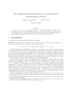 The Johnson-Lindenstrauss lemma is optimal for linear