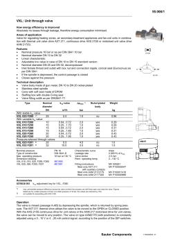 55.006/1 Sauter Components VXL: Unit through valve
