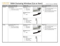 300A Outswing Window (Cas or Awn)