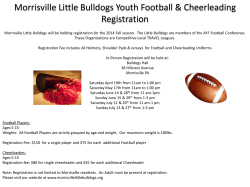Morrisville Little Bulldogs Football Fall 2014 Registration