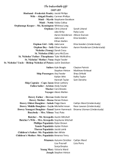 The Indescribable Gift CAST LIST
