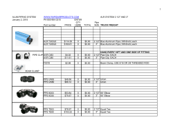 1 ALUM PIPING SYSTEM WWW.RAPIDAIRPRODUCTS.COM ALR