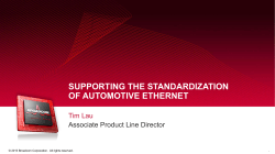 Automotive Ethernet Standardization