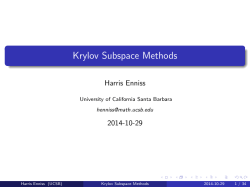 Krylov Subspace Methods - University of California, Santa Barbara