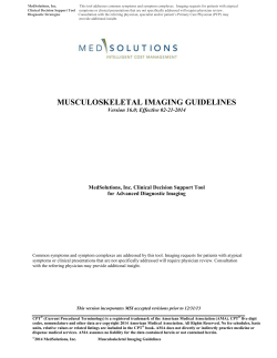 Download Musculoskeletal Imaging Guidelines Medsolutions