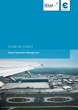 SESAR Factsheet - Airport Operations Management (pdf)