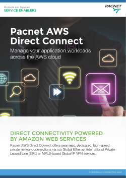 Product Brochure - Pacnet AWS Direct Connect