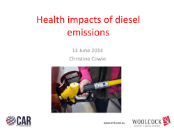 Health impacts of diesel emissions (PDF, 1.02MB)