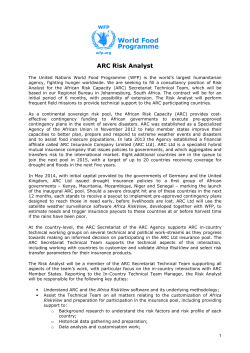 ARC Risk Analyst