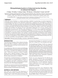 Histopathological pattern of abnormal uterine bleeding in