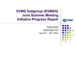 EVMS Subgroup (EVMSG)