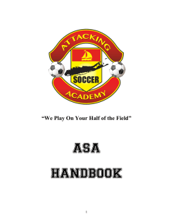 ASA HANDBOOK - ATTACKING SOCCER ACADEMY