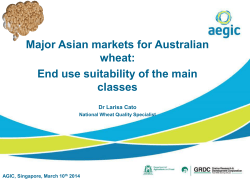 Major Asian markets for Australian wheat: End use suitability of the