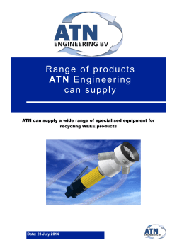 Range of products ATN Engineering can supply