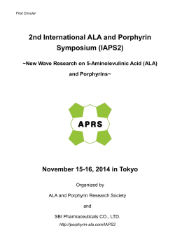 2nd International ALA and Porphyrin Symposium (IAPS2)