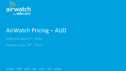 AirWatch Pricing – AUD