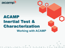 Inertial Testing and Characterization