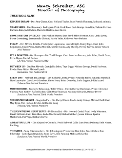 Download R&eacute;sum&eacute; (PDF) - Nancy Schreiber, ASC