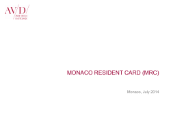 MONACO RESIDENT CARD (MRC)