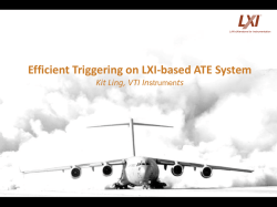 Efficient Triggering on LXI