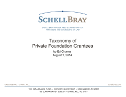 Taxonomy of Private Foundation Grantees