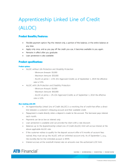 Apprenticeship Linked Line of Credit (ALLOC)