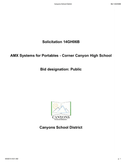 Solicitation 14GH06B AMX Systems for Portables