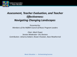 Assessment, Teacher Evaluation, and Teacher Effectiveness